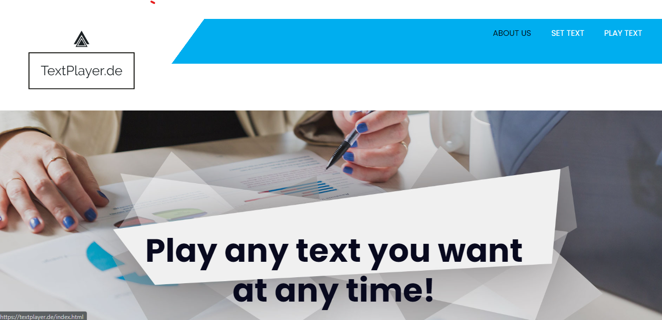 Text Player website