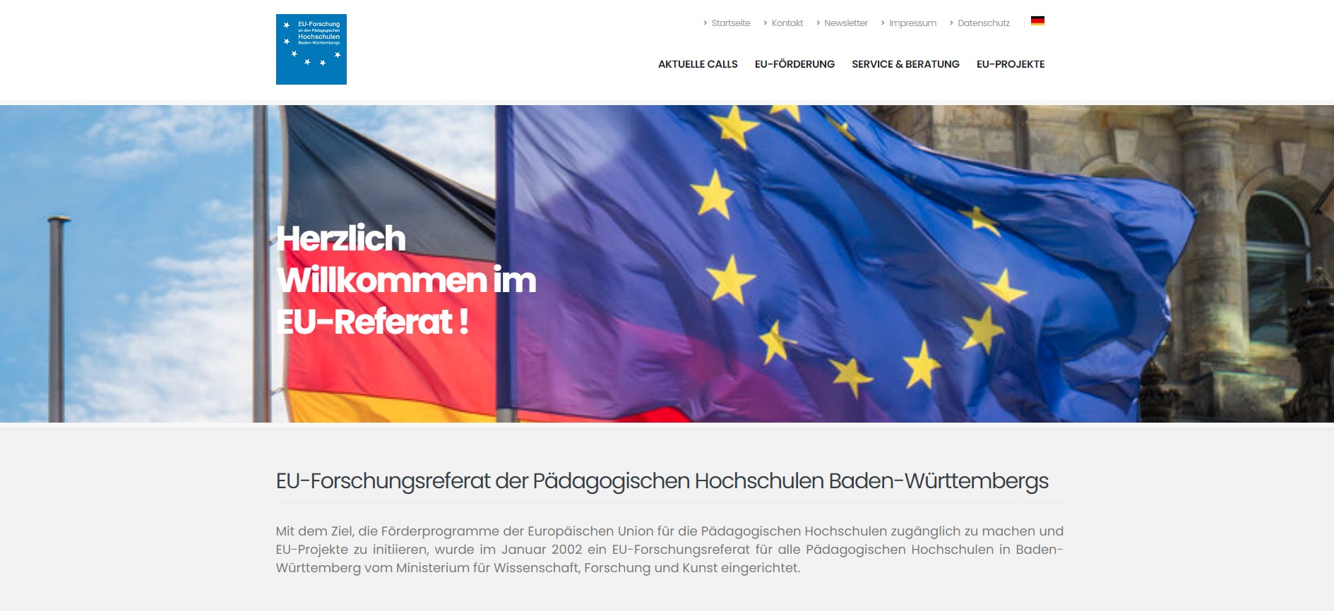 EU-Forschungsreferat website